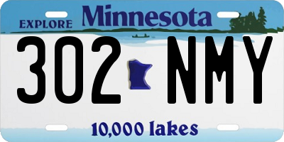 MN license plate 302NMY