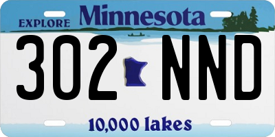 MN license plate 302NND