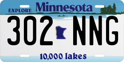 MN license plate 302NNG