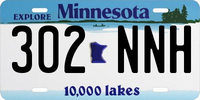 MN license plate 302NNH