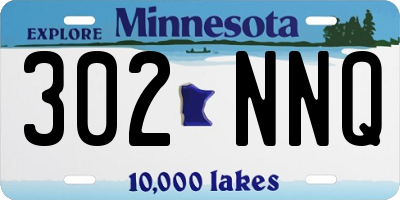 MN license plate 302NNQ