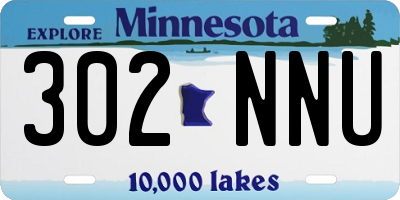 MN license plate 302NNU
