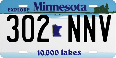 MN license plate 302NNV
