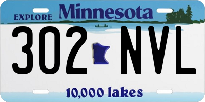 MN license plate 302NVL