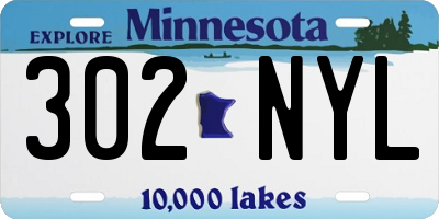 MN license plate 302NYL
