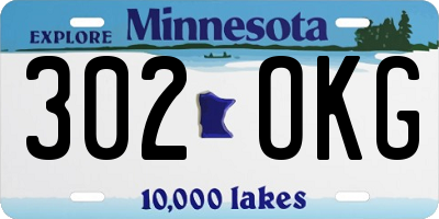 MN license plate 302OKG