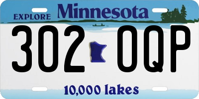 MN license plate 302OQP