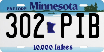 MN license plate 302PIB
