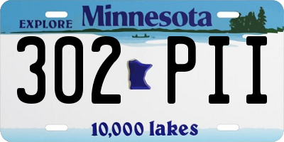 MN license plate 302PII