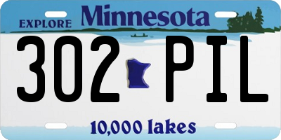 MN license plate 302PIL