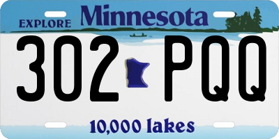 MN license plate 302PQQ