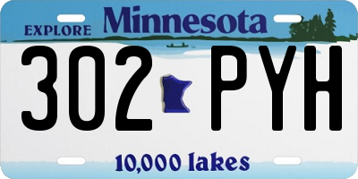 MN license plate 302PYH
