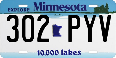 MN license plate 302PYV