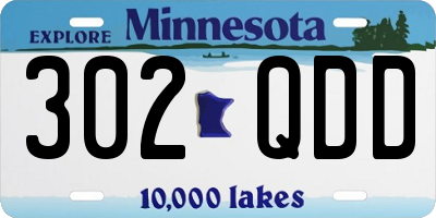 MN license plate 302QDD
