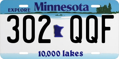 MN license plate 302QQF