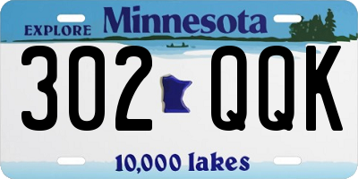 MN license plate 302QQK