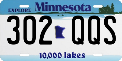 MN license plate 302QQS