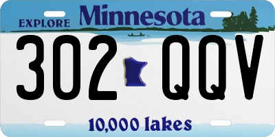MN license plate 302QQV