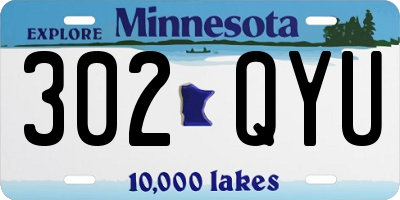 MN license plate 302QYU