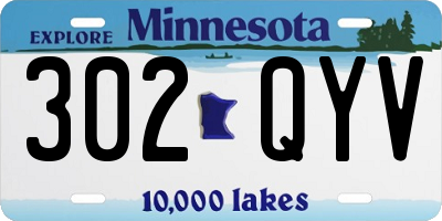 MN license plate 302QYV