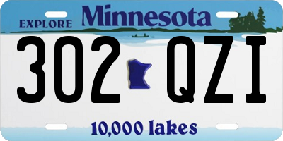 MN license plate 302QZI