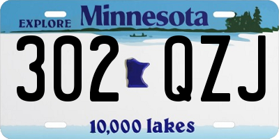 MN license plate 302QZJ