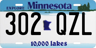 MN license plate 302QZL