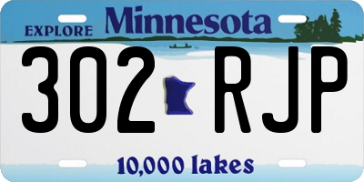 MN license plate 302RJP