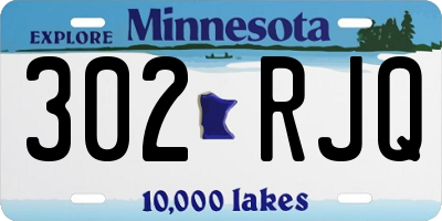 MN license plate 302RJQ