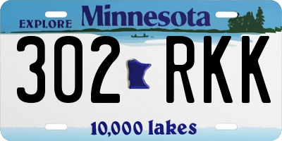 MN license plate 302RKK