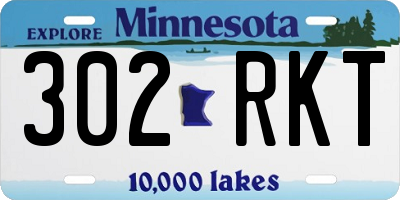 MN license plate 302RKT