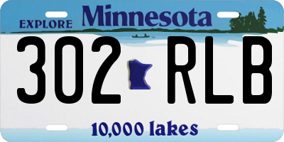 MN license plate 302RLB
