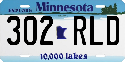 MN license plate 302RLD