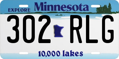 MN license plate 302RLG