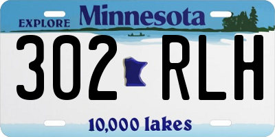 MN license plate 302RLH