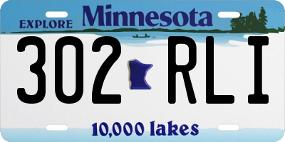 MN license plate 302RLI