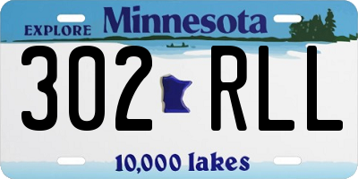 MN license plate 302RLL