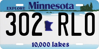 MN license plate 302RLO