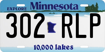MN license plate 302RLP