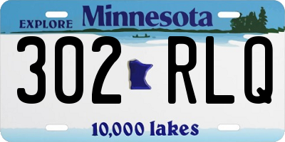 MN license plate 302RLQ
