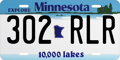 MN license plate 302RLR