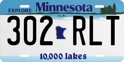 MN license plate 302RLT