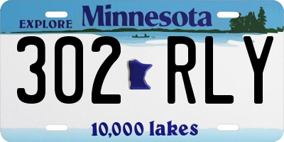 MN license plate 302RLY