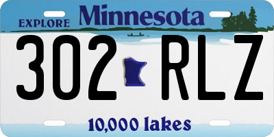 MN license plate 302RLZ