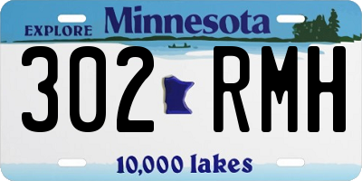 MN license plate 302RMH