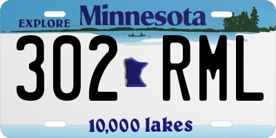 MN license plate 302RML