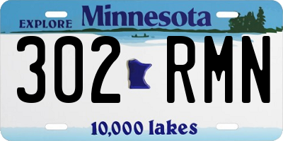 MN license plate 302RMN