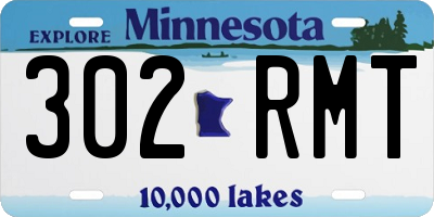 MN license plate 302RMT