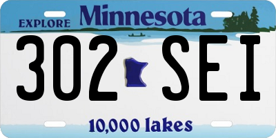 MN license plate 302SEI