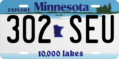 MN license plate 302SEU